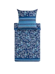 Satin Bettwäsche VARIGOTTI 70x90cm/140x200cm Blau dunkelblau baby