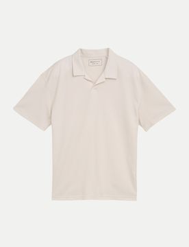 Poloshirt in Waffel-Optik Weiß L