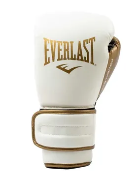 Gants De Boxe En Cuir Synthétique Powerlock 2r White / Gold 10 oz
