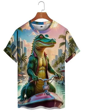 New Chinese Pattern Men's 3D Printed Short Sleeve T-Shirt - Loose Fit - Aliexpress - FashionsVida