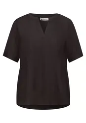QR Splitneck blouse w turn-up female