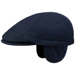 Thinsulate Flat Cap with Ear Flaps by - navy - Size: S (55-56 cm)