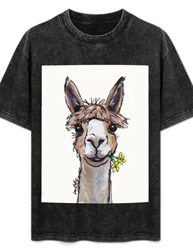 Cute Alpaca art T-Shirt Lightweight Print T-Shirt - Aliexpress - FashionsVida