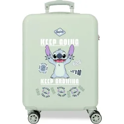 Maleta de cabina 55 cm Stitch Keep Going ABS rígida con capacidad de 35L