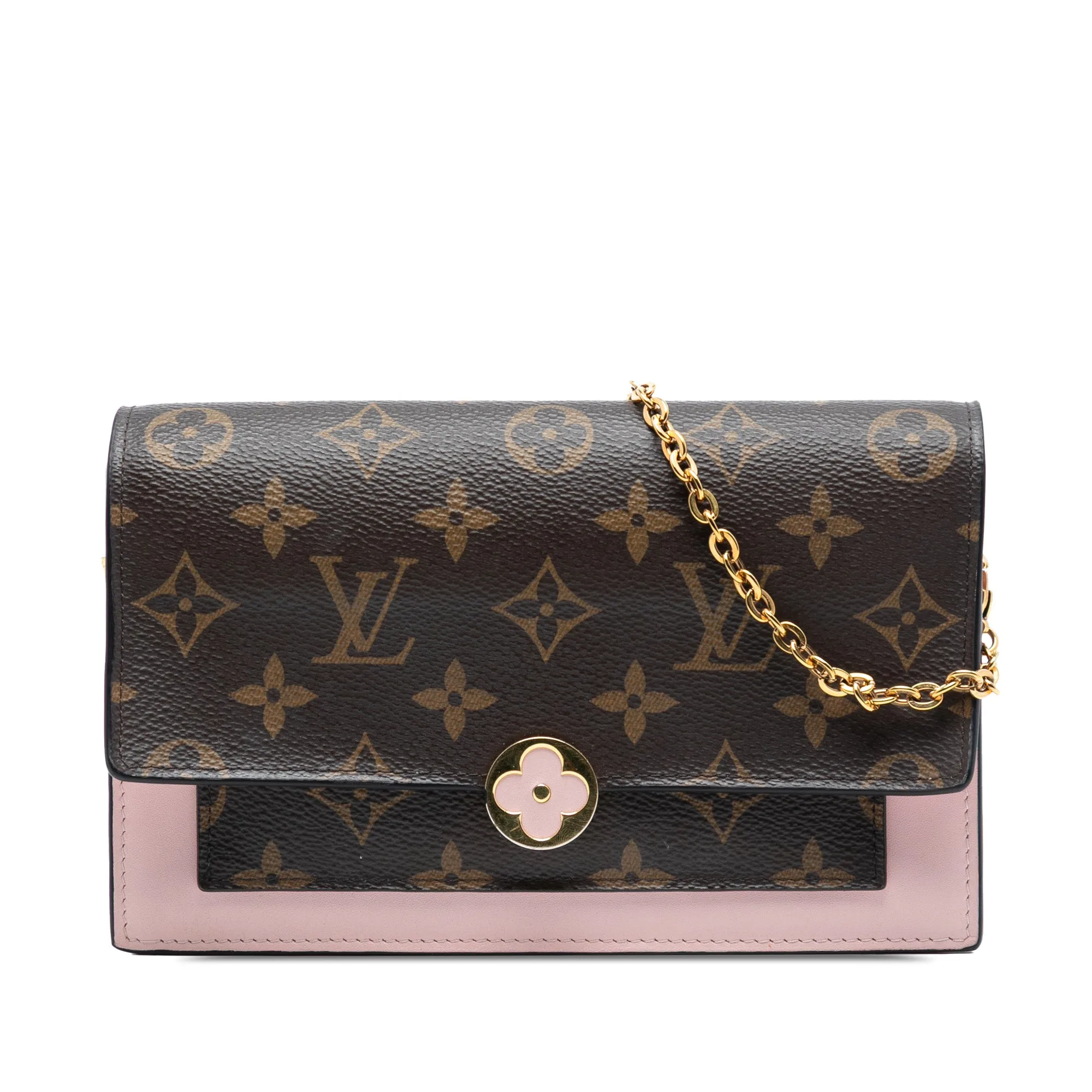 Monogram Flore Wallet On Chain - Louis Vuitton - FashionsVida