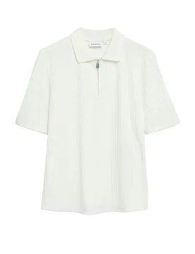 Comma Polo blanc 40 - Comma - FashionsVida
