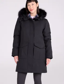 Aurora Extreme Womens Down Waterproof Jacket - Black - Black - Size: 8 - Mountain Warehouse - FashionsVida