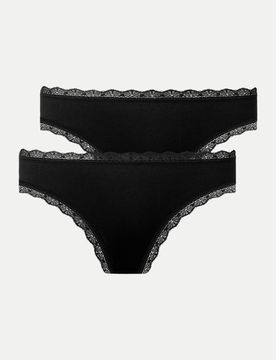 Snocks Thong Lace Schwarz M