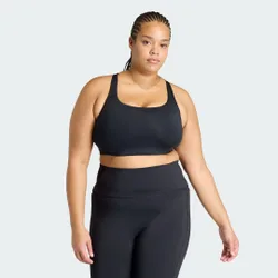 Reggiseno Optime Workout 3 Stripes Medium Support (Curvy) 2X Black