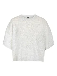 T-Shirt - NMSMILLA S/S CABLE KNIT TOP NOOS - XS bis XL - für Damen - Größe M - grau - Frauen - female
