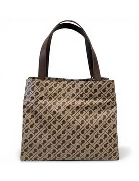 Borsa a Mano Softy Donna Tabacco/Burro Piccola con Tracolla in Tessuto Softy