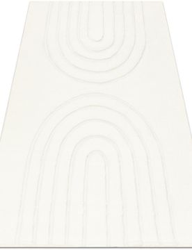 Teppiche Curvy Arches Waschbarer Teppich Weiß 11, Struktur 80x150 Cm 80x150 Cm