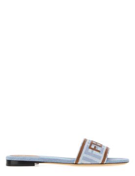 Fendi Sunshine Logo-Patch Sandals