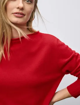 Basic Pullover female Rot