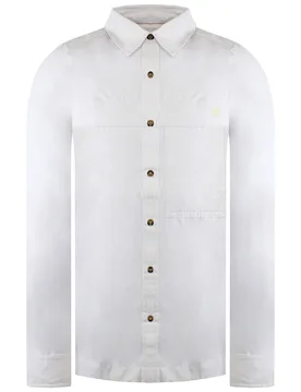 Solid Mens White Shirt - Size Small - Timberland - FashionsVida