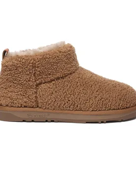 Women's Real Sheepskin Dotterel Plush Ankle Ultra Boots with TPR Sole in Brown Size: 4 - Brown - Size: 4 - EverAu Australia - FashionsVida