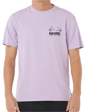 Surf trip camiseta manga corta hombre Lila - Rip curl - FashionsVida