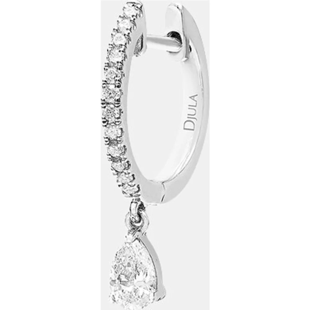 Pendiente individual Marquise de oro y diamantes - Djula - FashionsVida