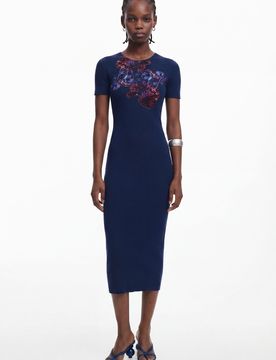Vestido diseñado por Mr. Christian Lacroix, Mujer, Azul, XS