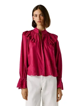Chemisier à Manches Longues Bella Cranberry Pink M