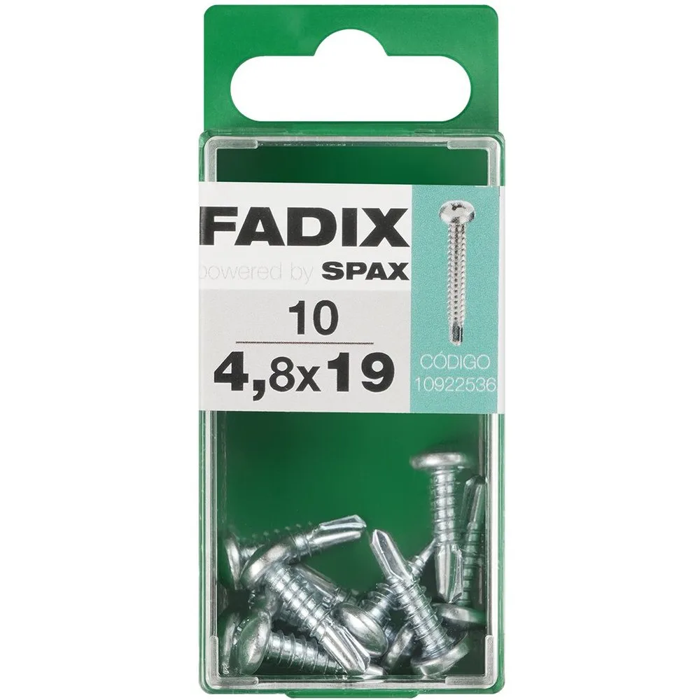 Tornillo Roscachapa Cabeza Redonda Ø4,8 x 19 mm - Caja 10 Uds - FADIX - FashionsVida
