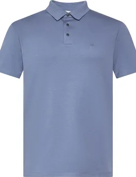Polo à Manches Courtes Supima Emb Dusty Sailor Blue M