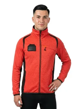Sweat-shirt à Zip Accelerate Safe 19403 Hi-Vis Red / Dark Anthracite 2XL - MASCOT - FashionsVida