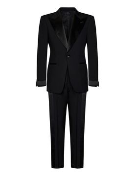 Black Cool Wool Groom Smoking Suit
