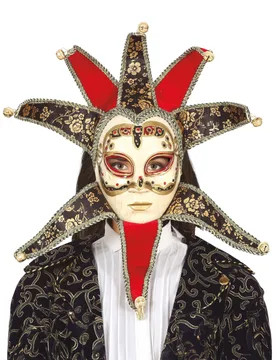 Maske Venezianisch Damen Rot Schwarz für Erwachsene - female - FIESTAS GUIRCA, S.L. - FashionsVida
