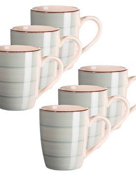 Kaffeebecher-Set, Steingut LUMACA