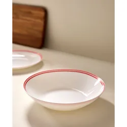 Plato hondo de vidrio Orleans