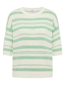 Striped Tapeyarn Pullover female