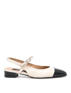 Balletti slingback in pelle oceano