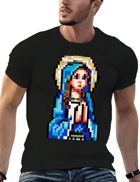 Blessed Virgin Mary - Pixel Art T-Shirt Summer Festival T-Shirt - Aliexpress - FashionsVida