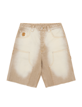 Distressed Astro Denim Carpenter Shorts - Sand Wash