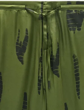 Pantalones anchos de mujer con cierre de cordón y estampados - Parfois - FashionsVida