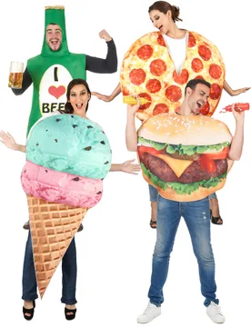 Fast Food-Gruppenkostüm Faschingskostüm bunt - BCI - FashionsVida