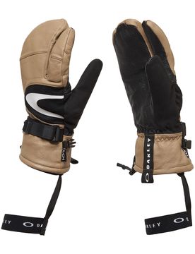 Warme, wasserfeste 3-Finger Fäustlinge Timberline 3-Finger Pebble für Herren aus Leder Größe M Beige
