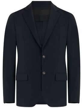 Men's Single-Breasted Straight-Cut Jacket with Central Button