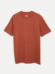 RED LABEL Basic T-Shirt Braun XL