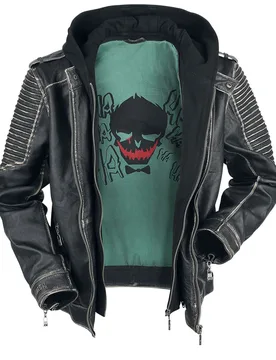 DC Comics Lederjacke - The Joker - S bis 3XL - für Männer - Größe S - schwarz - EMP exklusives Merchandise! - Männer - male - Suicide Squad - FashionsVida