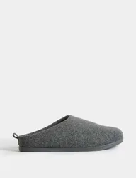Felt Back Tab Mule Slippers Charcoal female