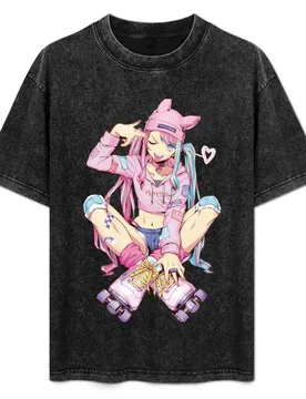 Anime Girl #10 T-Shirt Thanksgiving Casual Tee - Aliexpress - FashionsVida