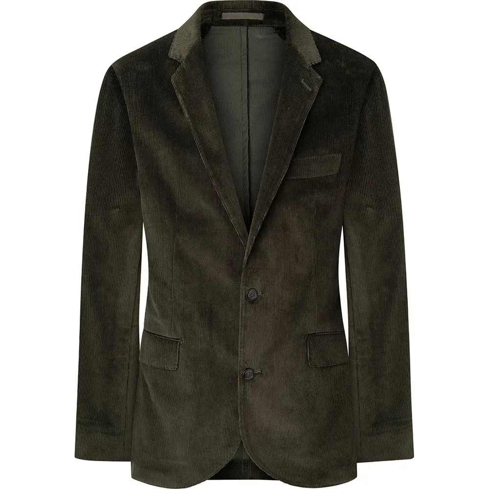 Blazer Cord Stretch Fit Olive Green 42 - Hackett - FashionsVida
