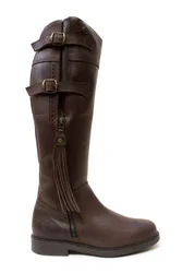 Lucianna Womens Leather Tassel Boots - - Size: 3