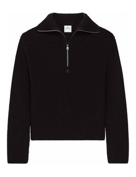 Courreges Maglione di lana zippato
