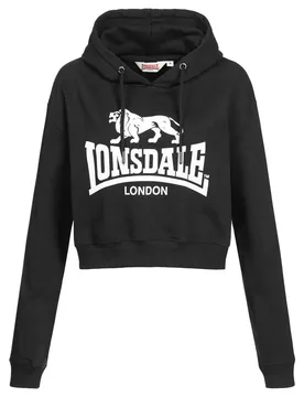 Sweat à Capuche Roxeth Cropped Black XS - Lonsdale - FashionsVida