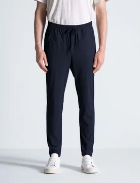 Pantalaccio in tessuto tecnico bi-stretch blu - Duno - FashionsVida