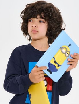 Quaderno con copertina 3D Minions - azzurro
