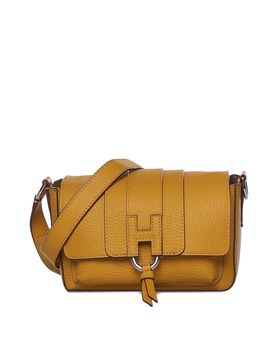 Borsa con patta in pelle di tendenza